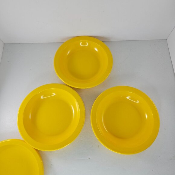 Dallas Texas Ware Yellow Melamine Tableware Bowls Salad Plate Set Vintage - Picture 3 of 11
